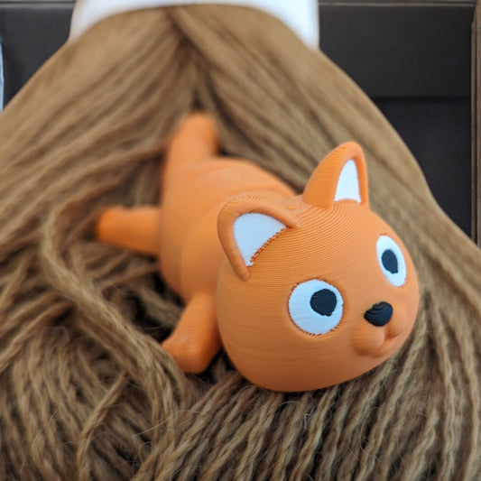 Flexi Cat articulated 3D printed figurines in standard and large sizes, flexible and poseable toys for cat lovers, perfect for display or play