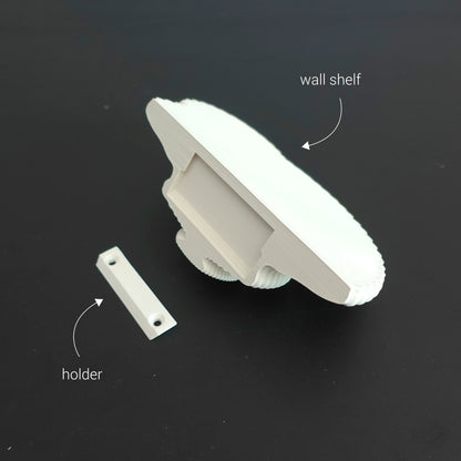 Mushroom Wall Shelf 3D Printed Fungi-Inspired Shelf with Mounting Kit & Tape Minimalist Organic Wall Decor Rental Friendly