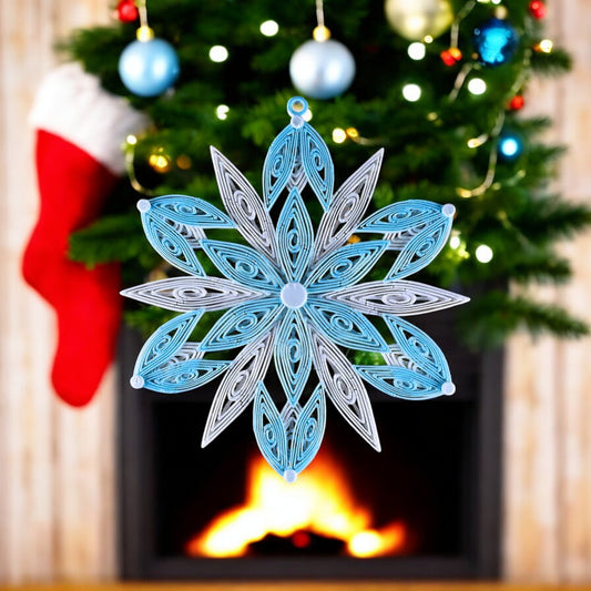 Snow Flake Ornament –3D-Printed Christmas Tree Decoration for Festive Winter Decor