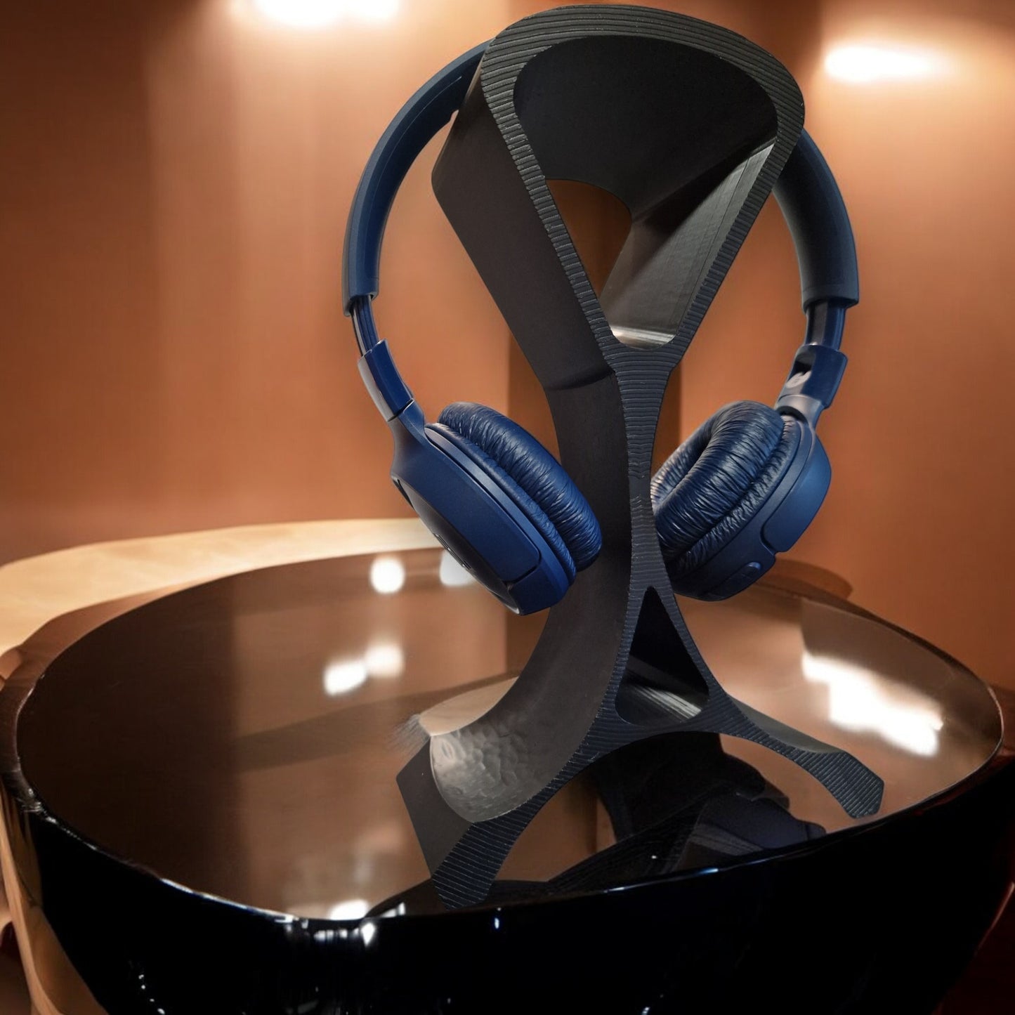 stylish 3d printed headphone stand  modern & durable headset holder