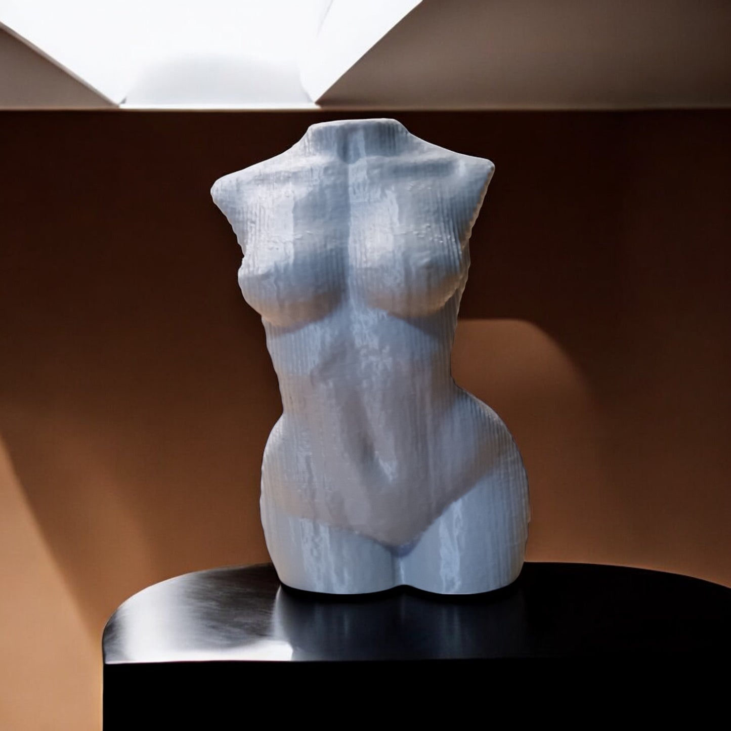 allure bust 3d printed elegant lady sculpture sensual home décor, uk made