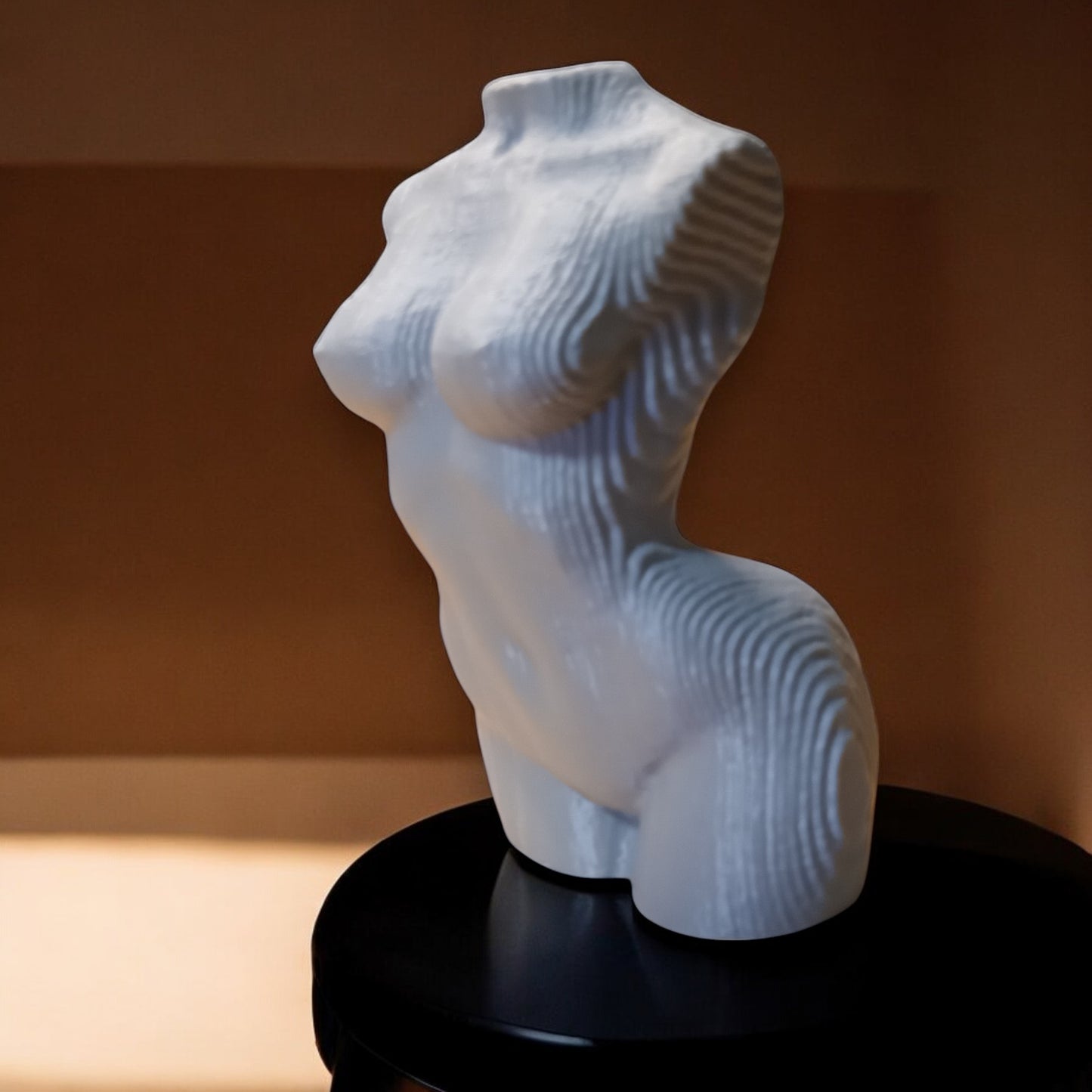 allure bust 3d printed elegant lady sculpture sensual home décor, uk made