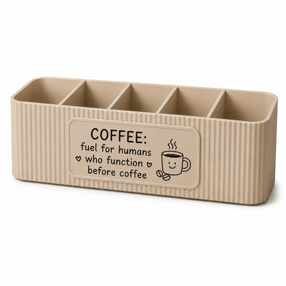Personalised Coffee Station Organiser, Coffee Bar Countertop Storage, Custom Coffee Caddy, Tea Sugar Sachet Holder, Kitchen Organisation