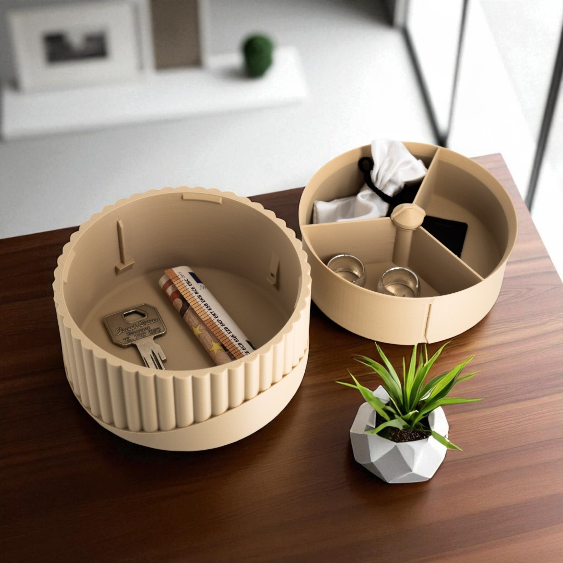 An elegant Aurelia Secret Box with a sleek design and hidden compartments, perfect for storing small treasures, jewellery, or keepsakes discreetly and stylishly.