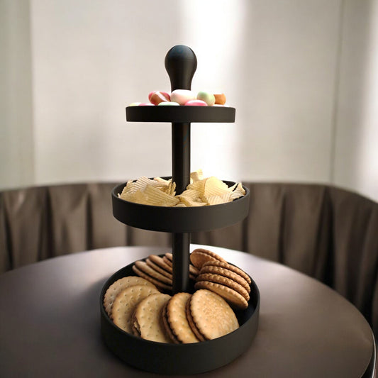 Elegant Three-Tier Snack & Cake Stand  Perfect Display for Desserts, Pastries, & Party Treats