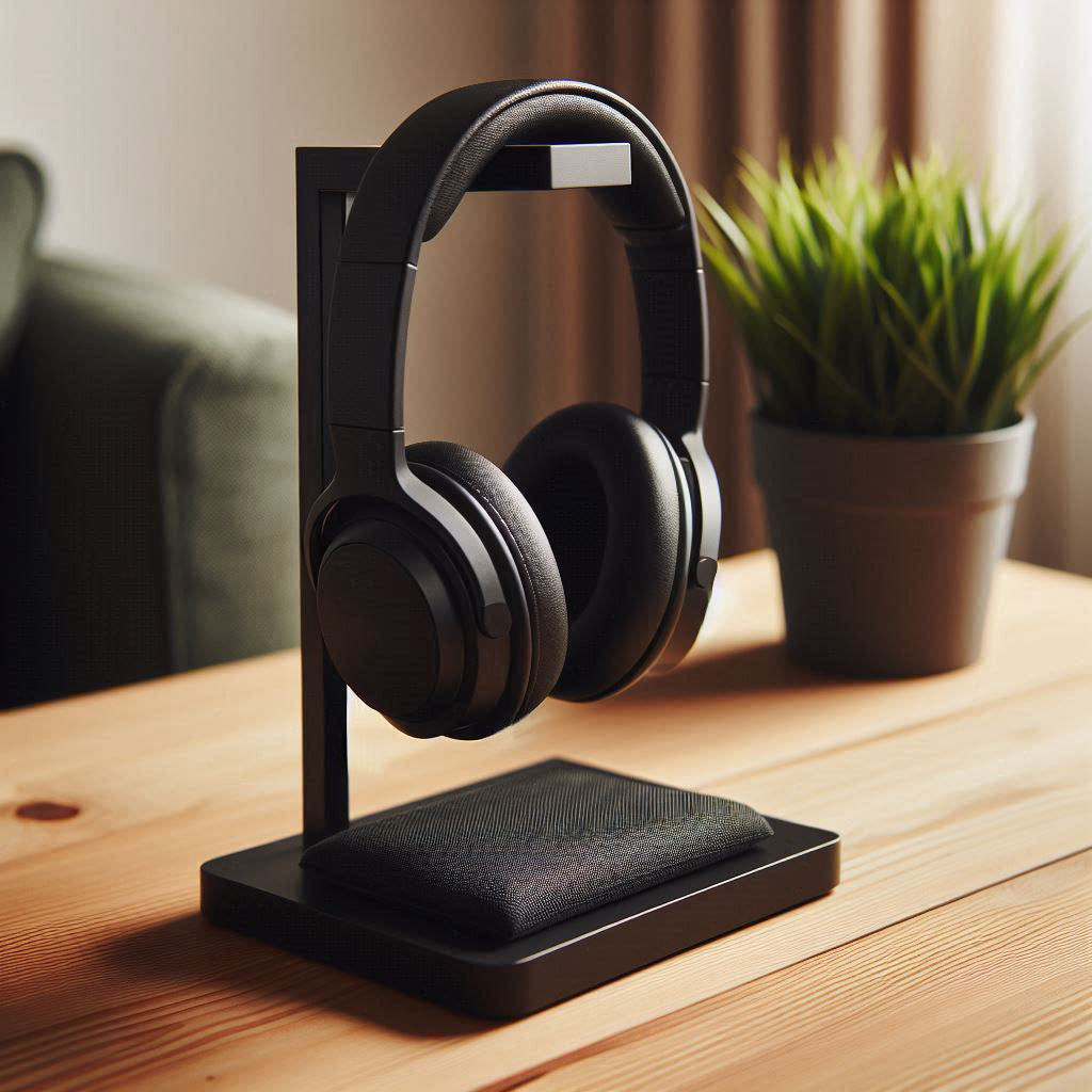 3d printed headphone stand - modern desktop organizer & headset holder