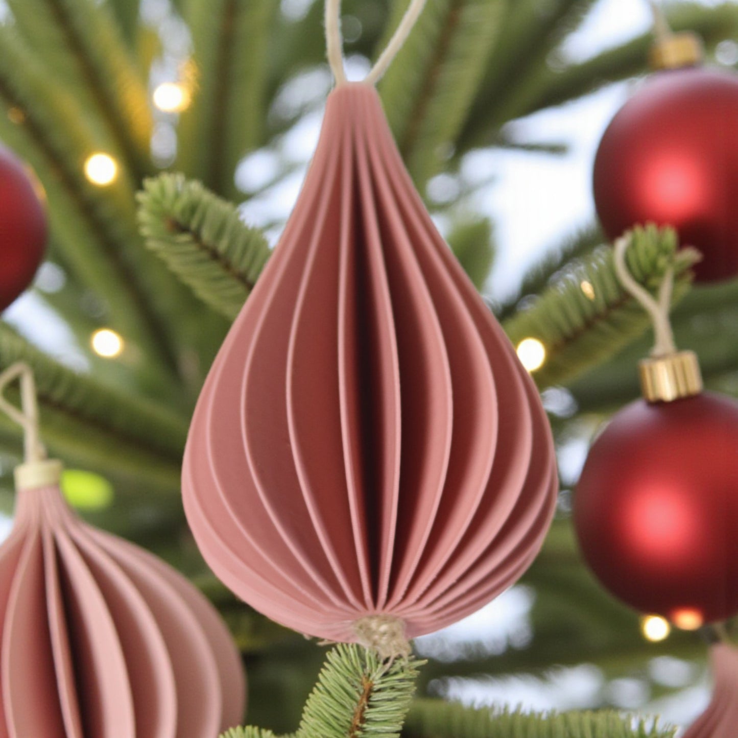 handmade 3d printed ellipse ornament in warm brown tone – minimalist style
