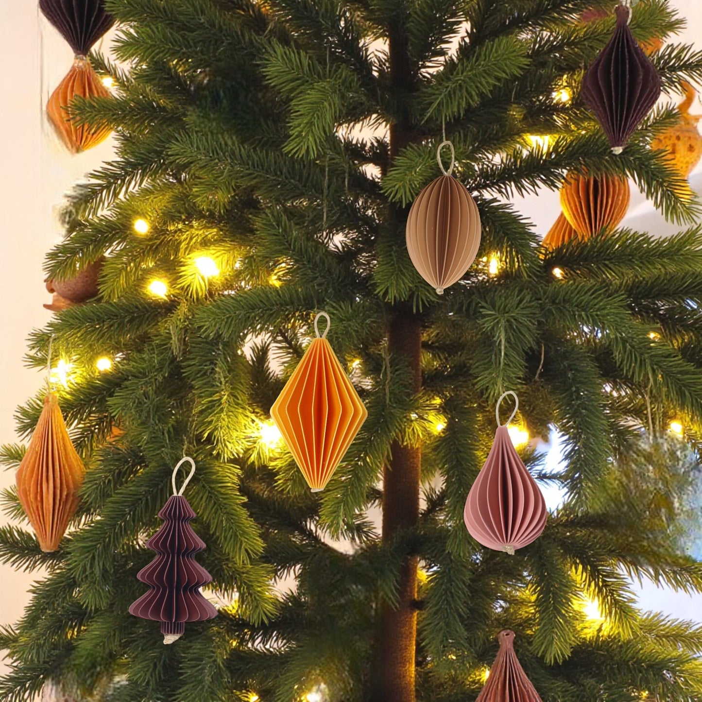 handmade 3d printed ellipse ornament in warm brown tone – minimalist style