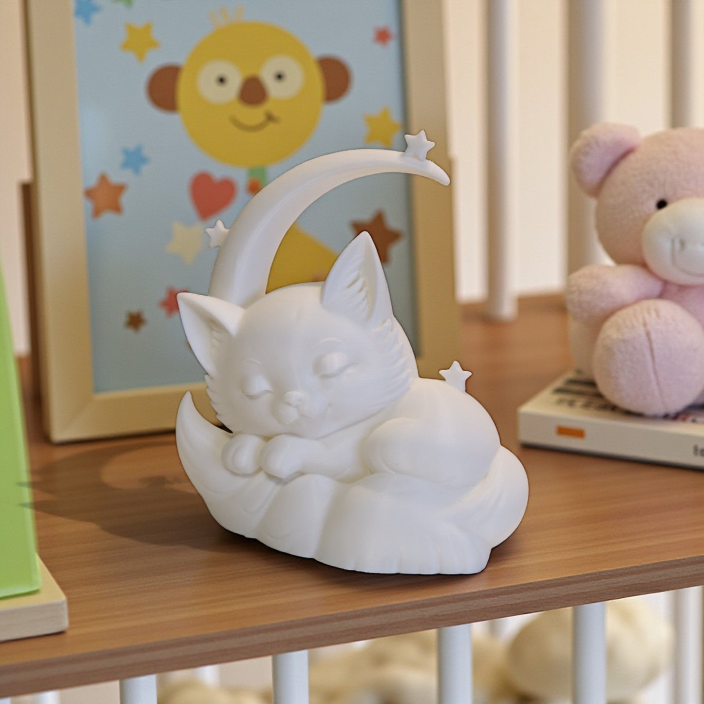 this sleeping cat moon statue makes a beautiful gift for birthdays, baby showers, or anyone who finds comfort in cute, dreamy décor. it brings a sense of serenity to any room and pairs perfectly with nightlights, candles, or fairy lights.