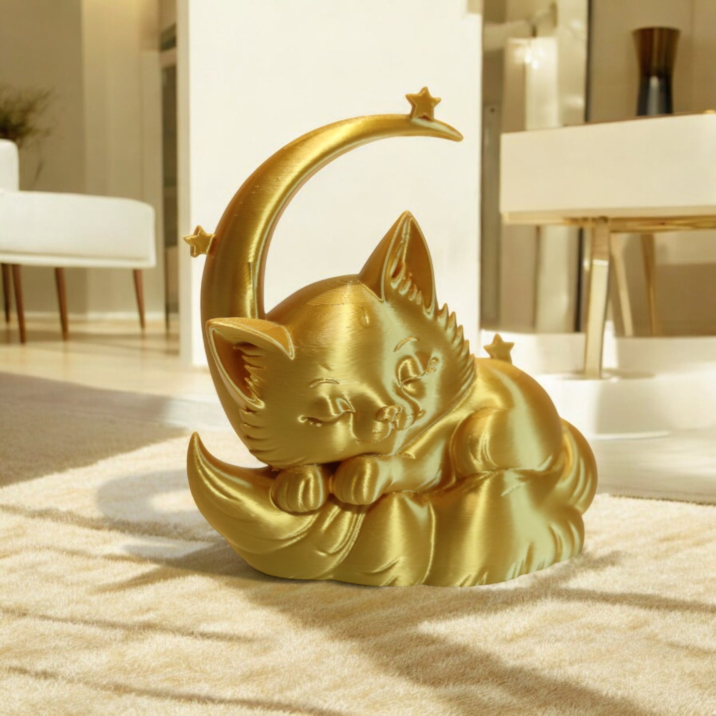 this sleeping cat moon statue makes a beautiful gift for birthdays, baby showers, or anyone who finds comfort in cute, dreamy décor. it brings a sense of serenity to any room and pairs perfectly with nightlights, candles, or fairy lights.