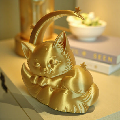 This sleeping cat moon statue makes a beautiful gift for birthdays, baby showers, or anyone who finds comfort in cute, dreamy décor. It brings a sense of serenity to any room and pairs perfectly with nightlights, candles, or fairy lights.