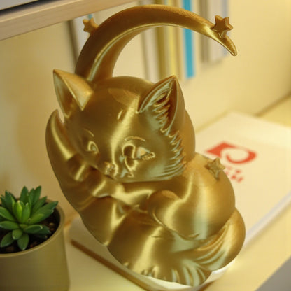 This sleeping cat moon statue makes a beautiful gift for birthdays, baby showers, or anyone who finds comfort in cute, dreamy décor. It brings a sense of serenity to any room and pairs perfectly with nightlights, candles, or fairy lights.