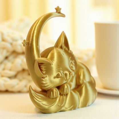 This sleeping cat moon statue makes a beautiful gift for birthdays, baby showers, or anyone who finds comfort in cute, dreamy décor. It brings a sense of serenity to any room and pairs perfectly with nightlights, candles, or fairy lights.