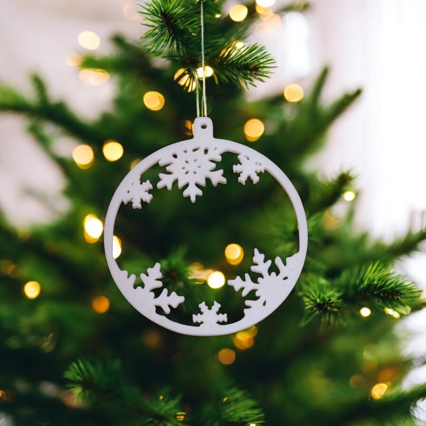 custom christmas tree ornaments , set of 4, 6, or 10 | 10 designs & colour options | modern holiday decorations | reindeer, star, snowflake, tree