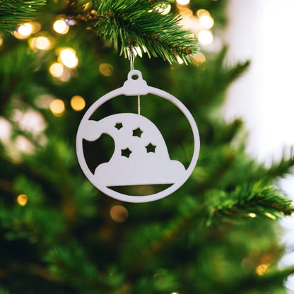 Custom Christmas Tree Ornaments , Set of 4, 6, or 10 | 10 Designs & Colour Options | Modern Holiday Decorations | Reindeer, Star, Snowflake, Tree