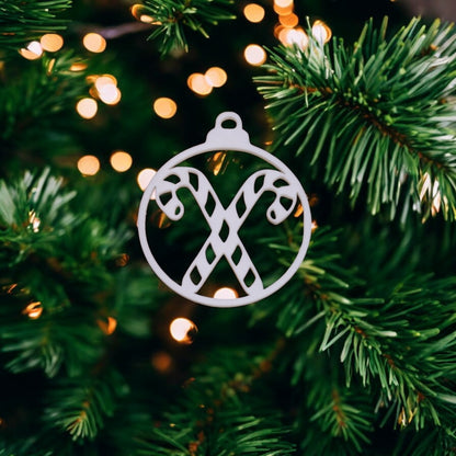 Custom Christmas Tree Ornaments , Set of 4, 6, or 10 | 10 Designs & Colour Options | Modern Holiday Decorations | Reindeer, Star, Snowflake, Tree