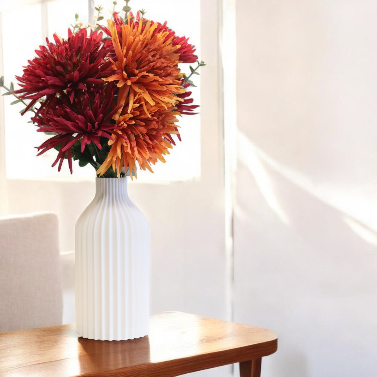 vase lamp for dried & artificial flowers – soft ambient table light, modern home decor, christmas gift, bedside night lamp 24 cm