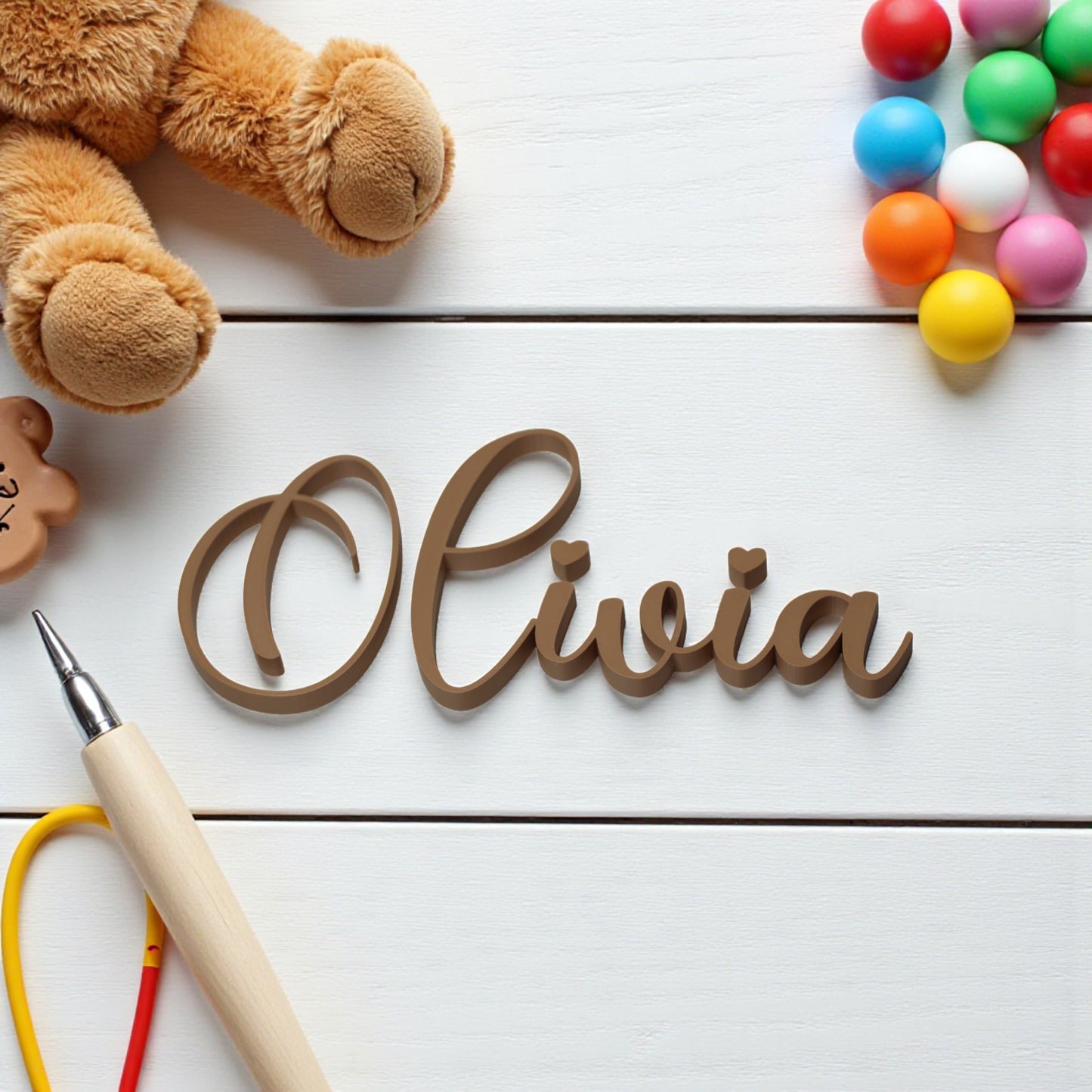 custom wall art name plaque for nursery or kids’ room