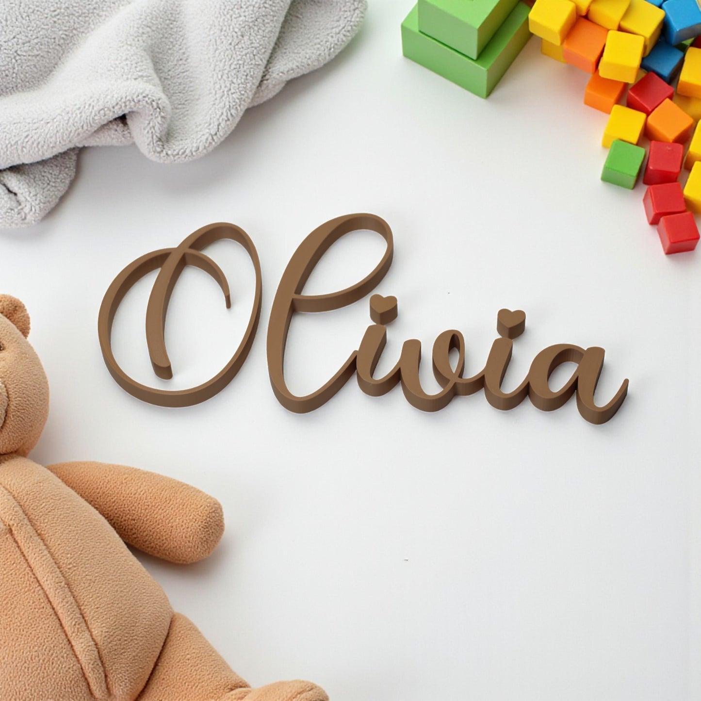 custom wall art name plaque for nursery or kids’ room