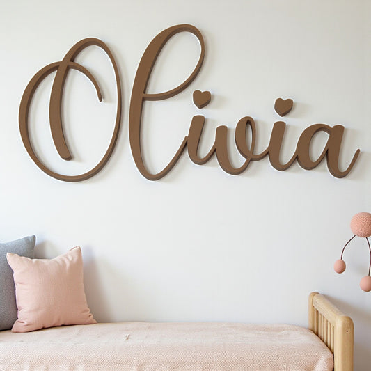 Custom wall art name plaque for nursery or kids’ room