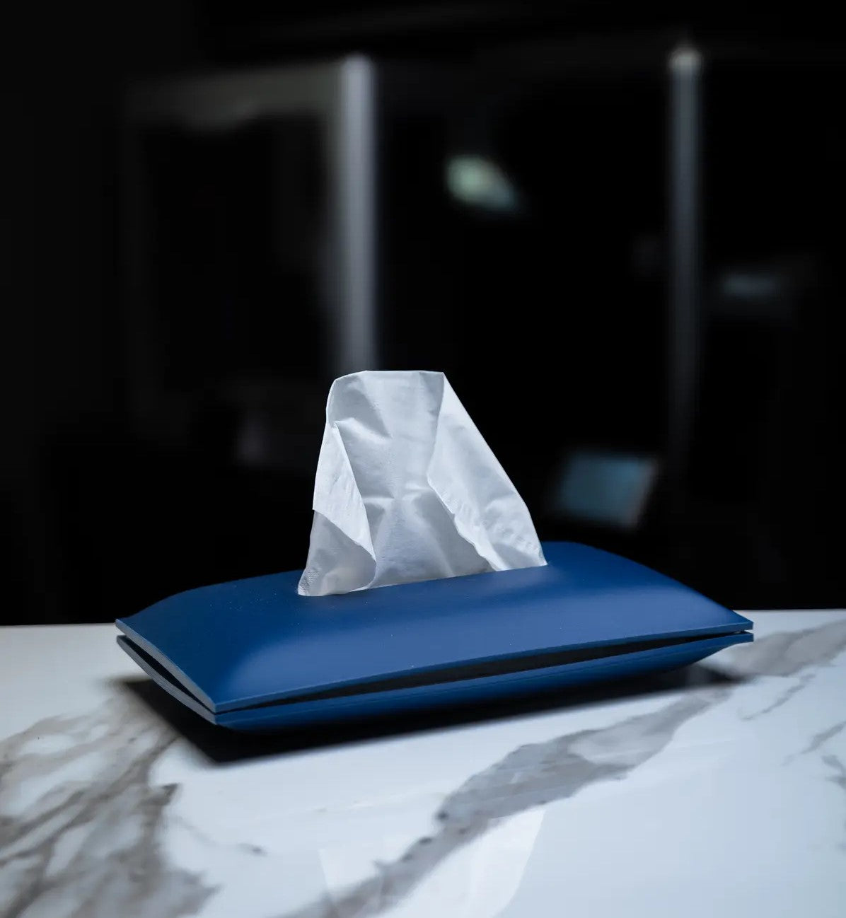 sleek fold modern tissue holder elegant, stylish space saving design for home or office