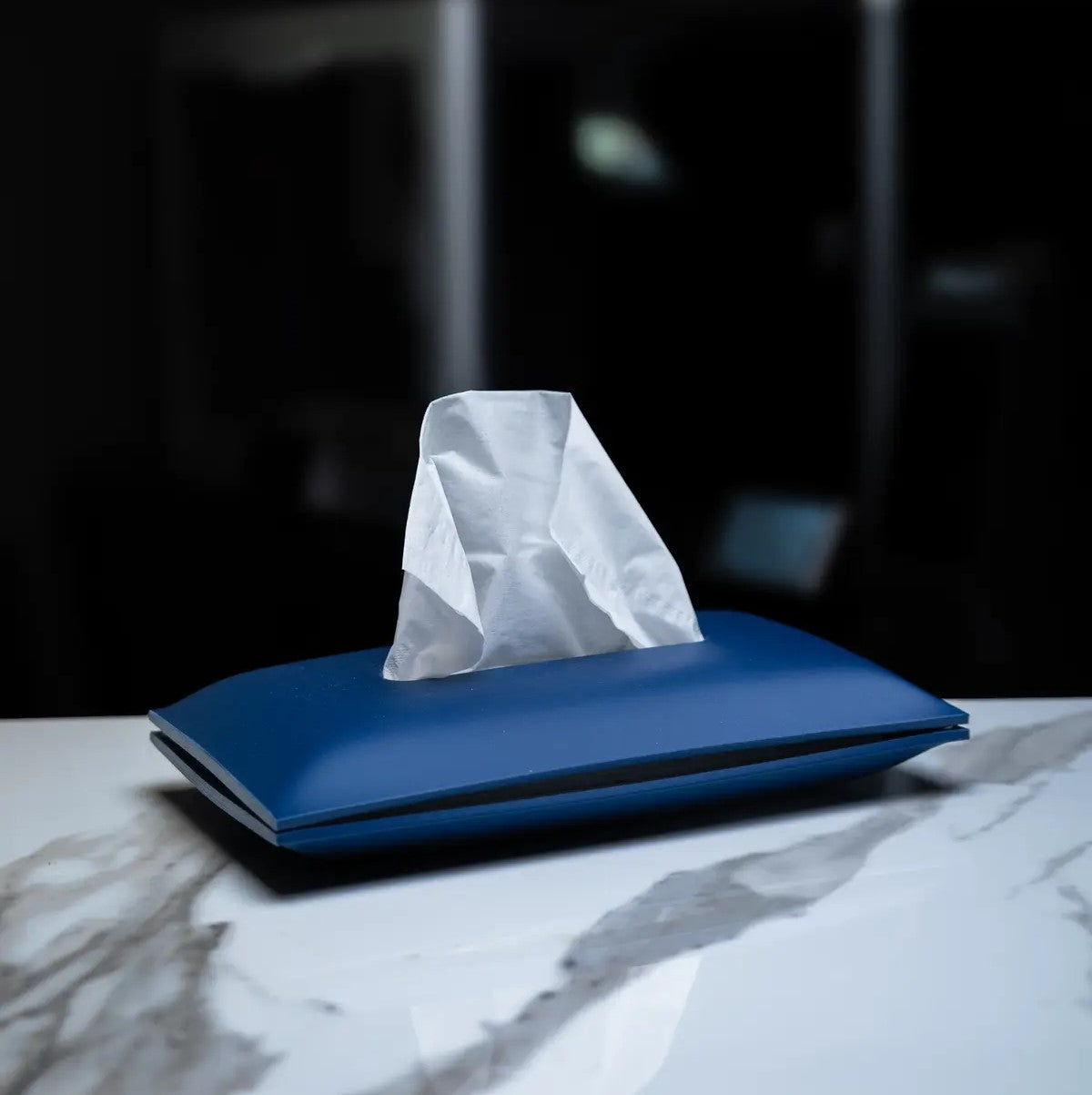 sleek fold modern tissue holder elegant, stylish space saving design for home or office