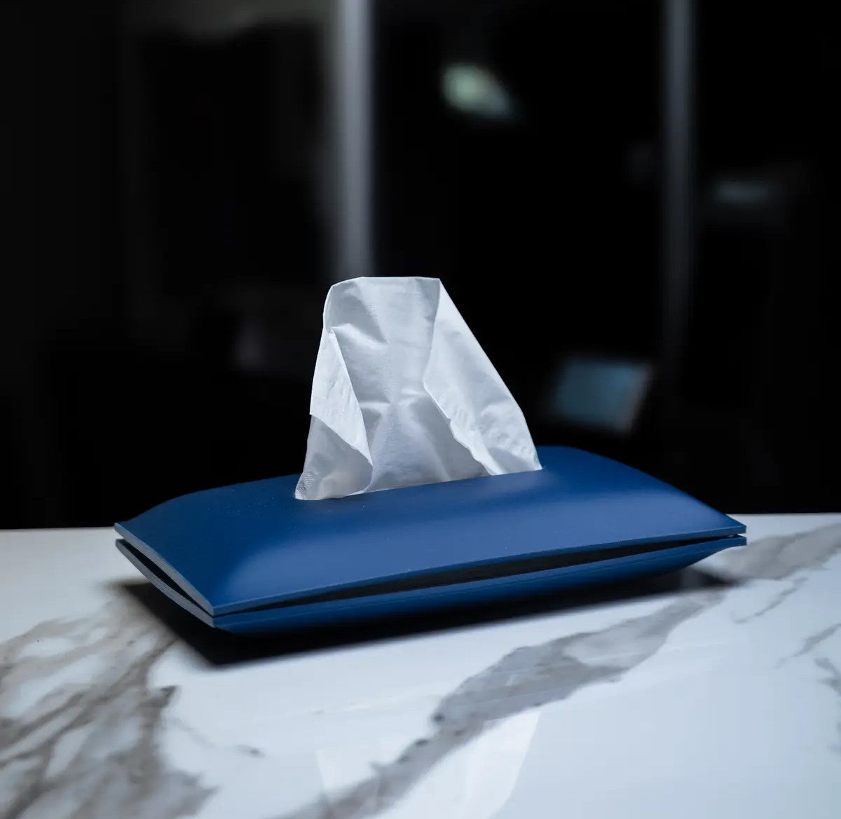 sleek fold modern tissue holder elegant, stylish space saving design for home or office