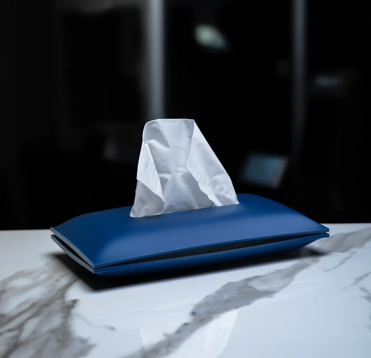 sleek fold modern tissue holder elegant, stylish space saving design for home or office