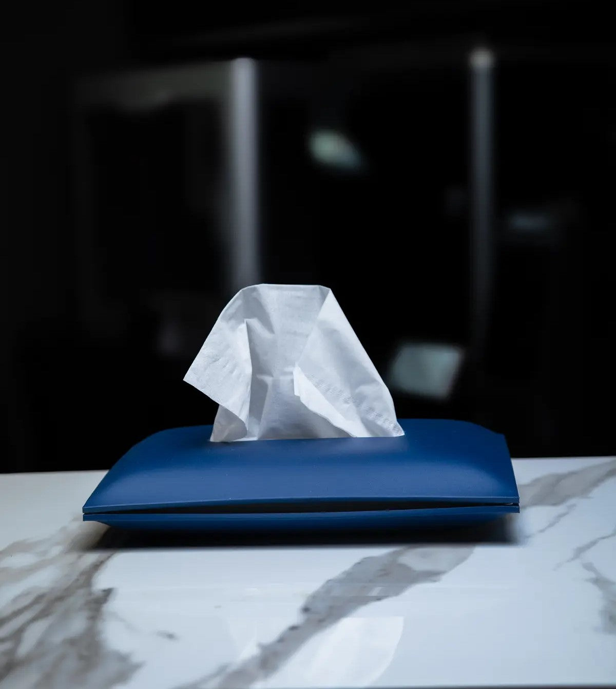 sleek fold modern tissue holder elegant, stylish space saving design for home or office