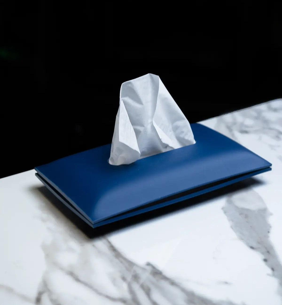 sleek fold modern tissue holder elegant, stylish space saving design for home or office