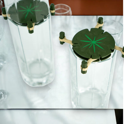 Set of 4 Worlds First Mechanical Lily Pad to Stack Mugs & Glasses Holder