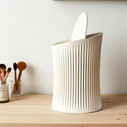 Small trash can for cotton pads, tissues, and desk clutter, minimalist design