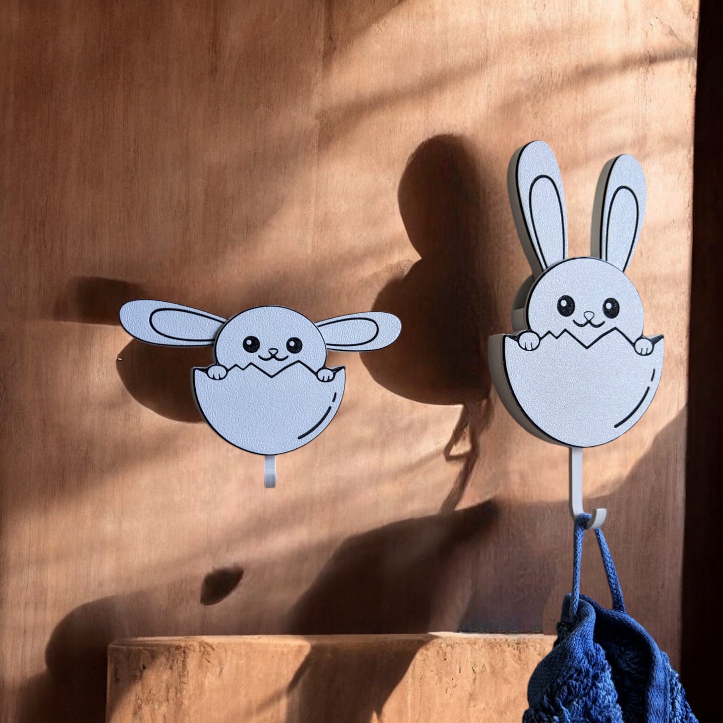 bunny key keeper 3d printed key hanger with ears that rise cute home organizer