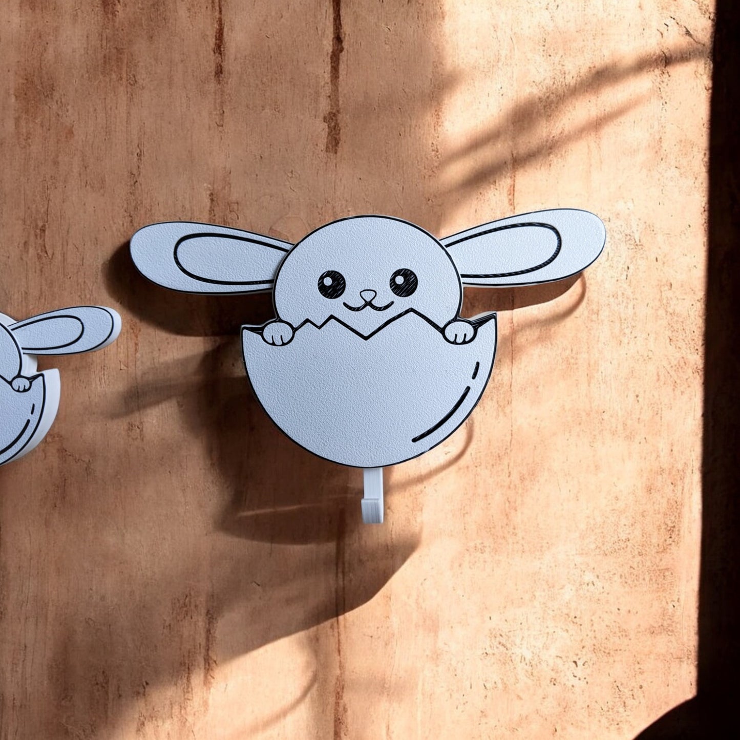 bunny key keeper 3d printed key hanger with ears that rise cute home organizer