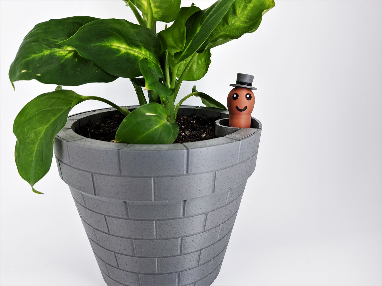 worm rise planter self-raising 3d planter with smart watering system for plants