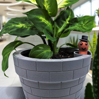 A clever and charming Worm Rise Planter featuring a worm-shaped water indicator that rises to signal when the plant has enough water. Perfect for plant lovers who value functionality and fun design