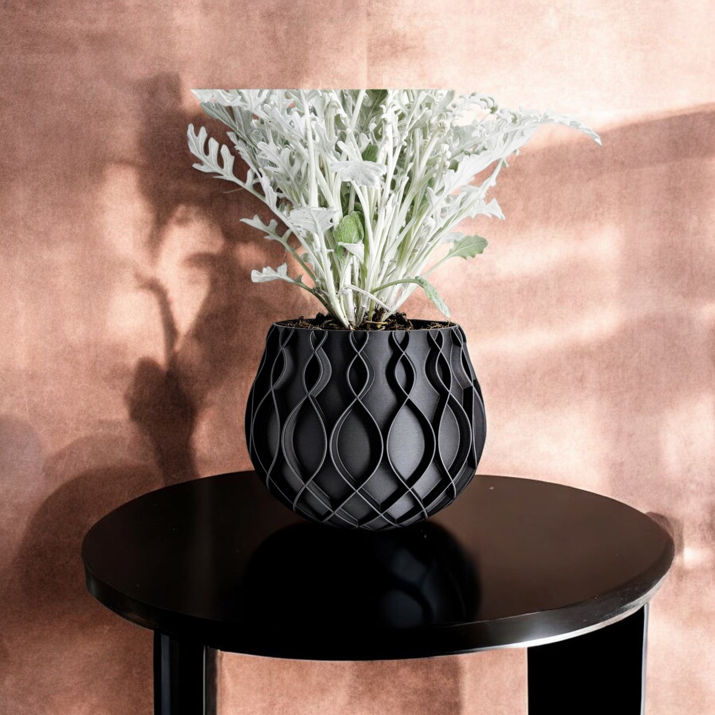 bellvere planter pot with tray modern 3d printed design elegant home décor style