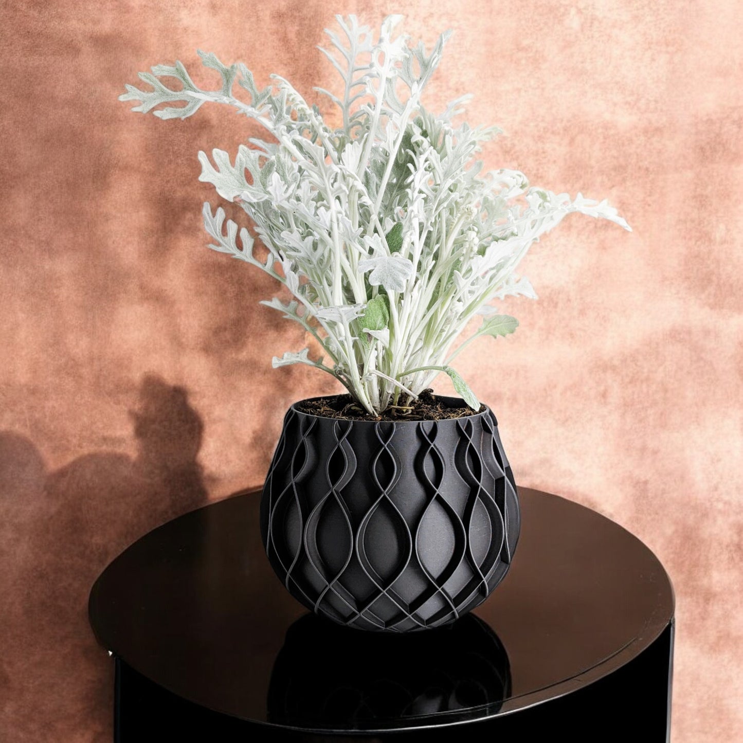 bellvere planter pot with tray modern 3d printed design elegant home décor style