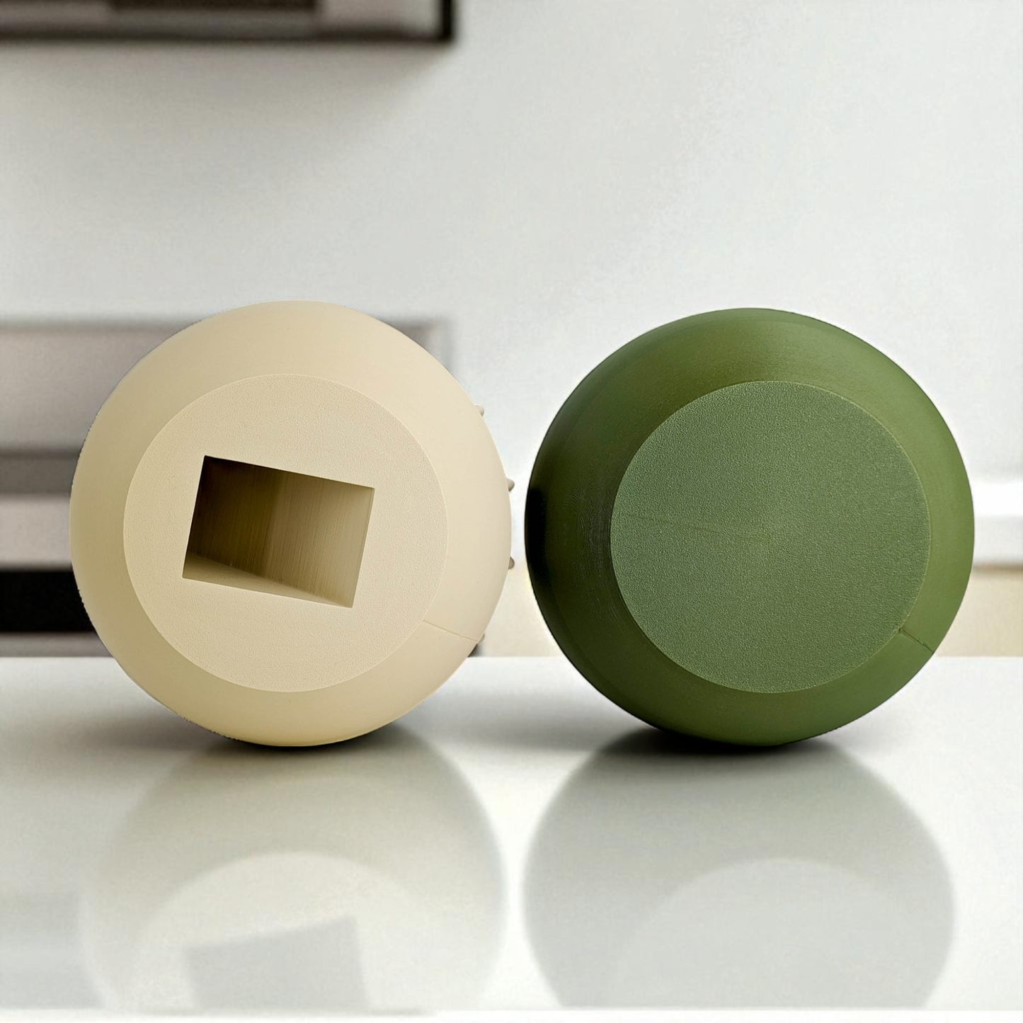 a modern 3d-printed plant pot with a hidden storage box, perfect for keeping small items discreetly tucked away. this unique design combines functionality with style, making it a standout piece for your home decor.