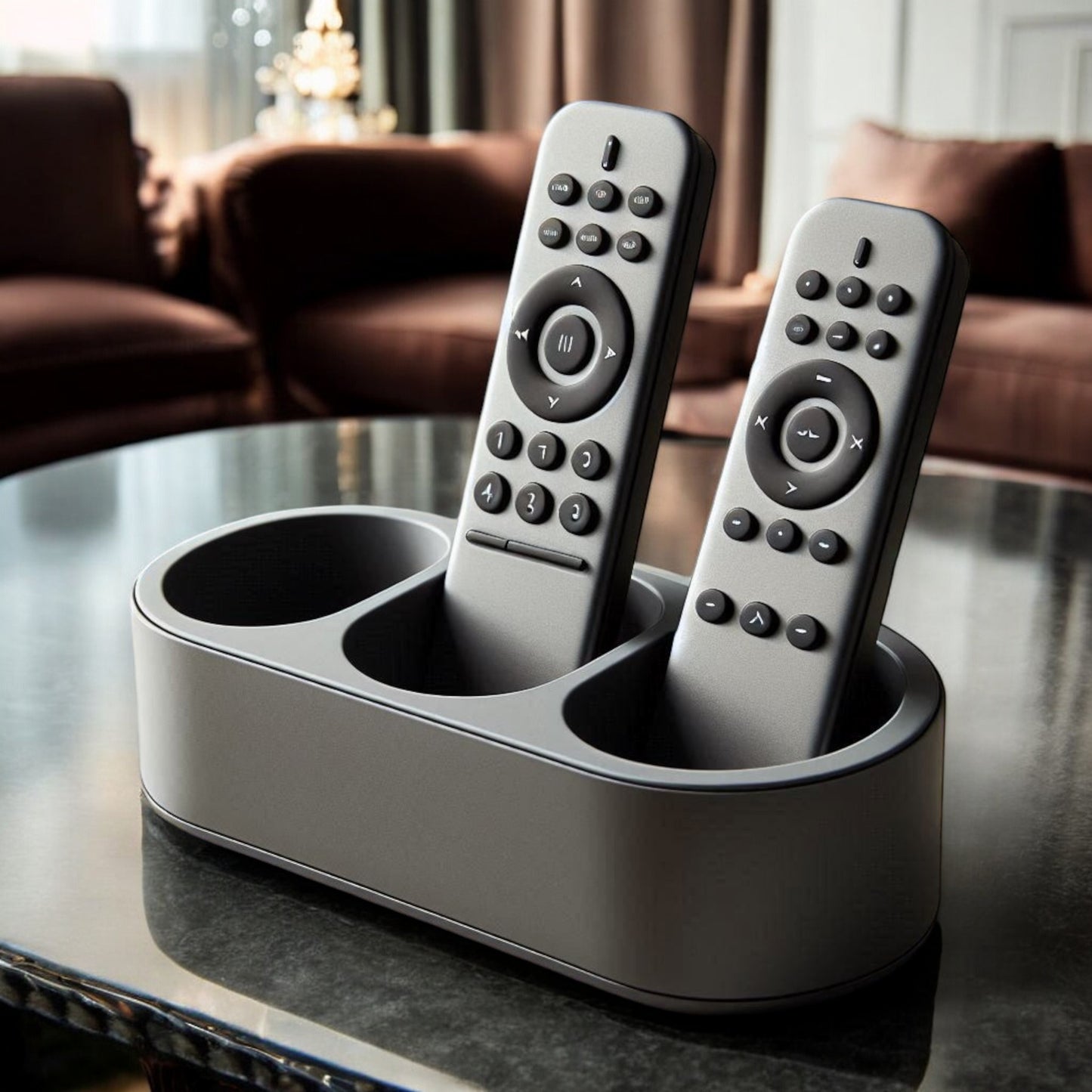 round remote holder 3 compartment organizer for remotes phones & more declutter your living space