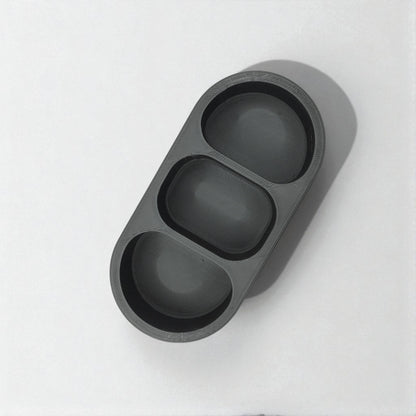 Round Remote Holder a sleek remote holder with three compartments, perfect for organizing remotes, small accessories, or gadgets while adding a modern touch to your living space