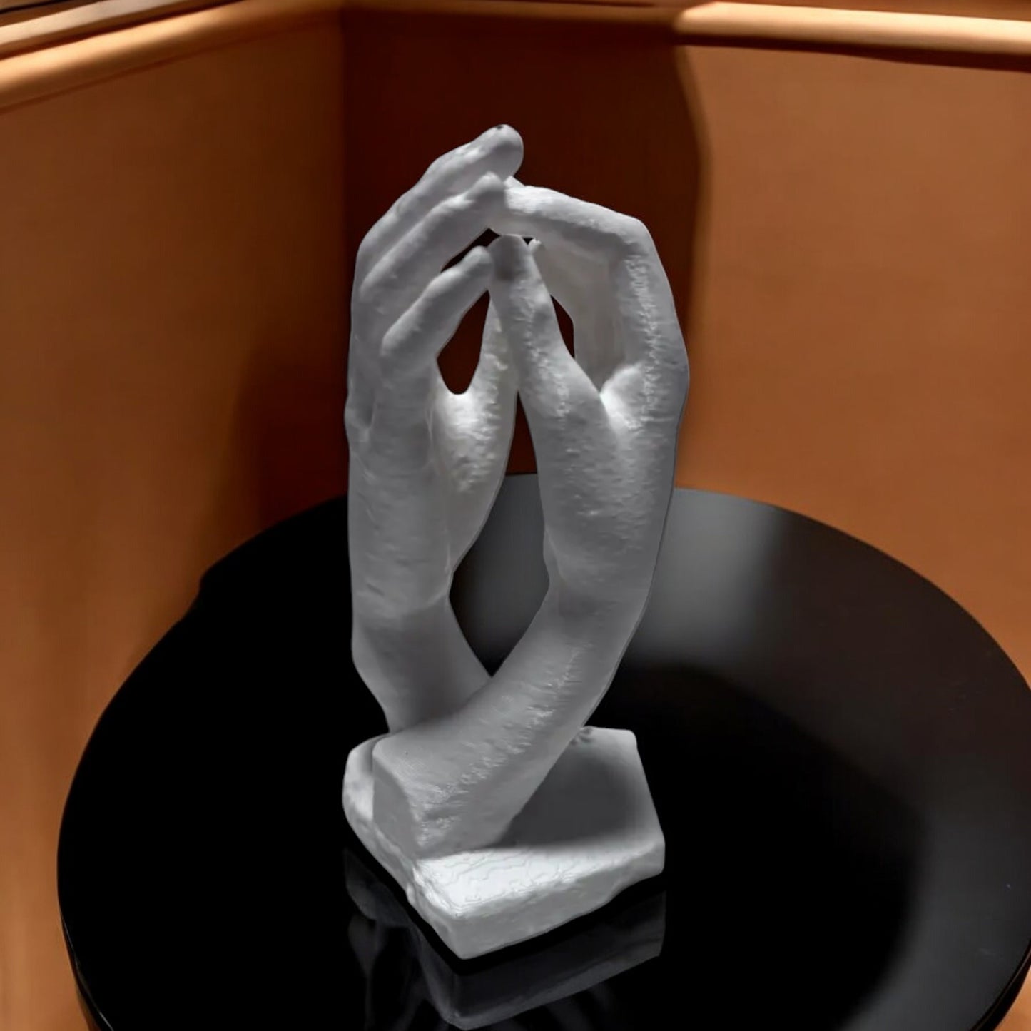 eternal touch sculpture 3d printed male female hands elegant modern art uk made home décor