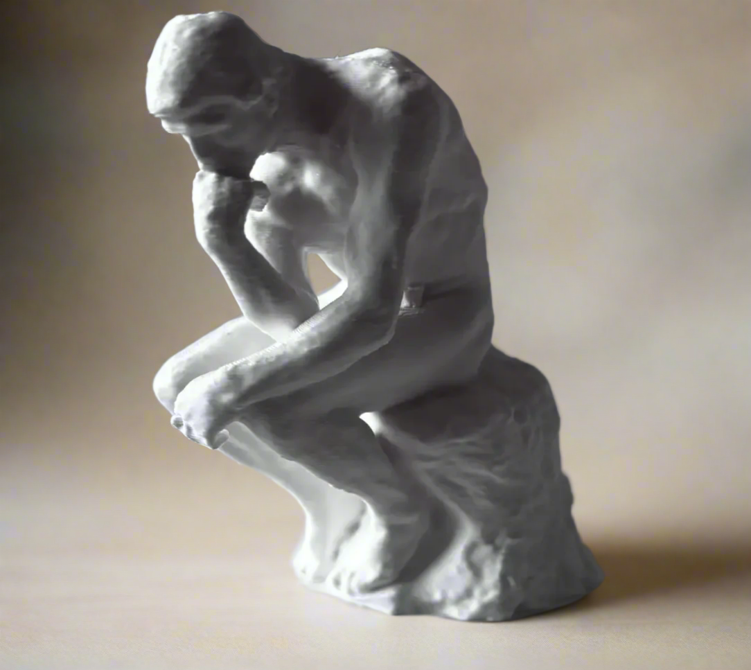 contemplative reflection unique 3d printed statuettes & sculptures made in the uk