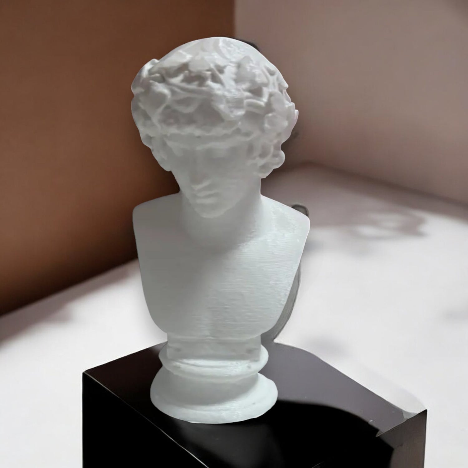 David's Reverie Bust 3D Printed Masterpiece Inspired by Michelangelo's Iconic Sculpture