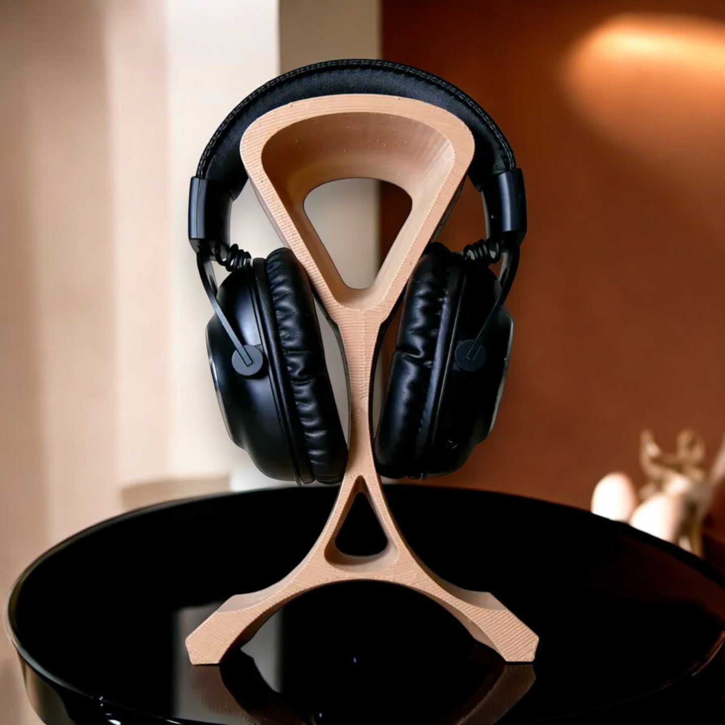 stylish 3d printed headphone stand  modern & durable headset holder