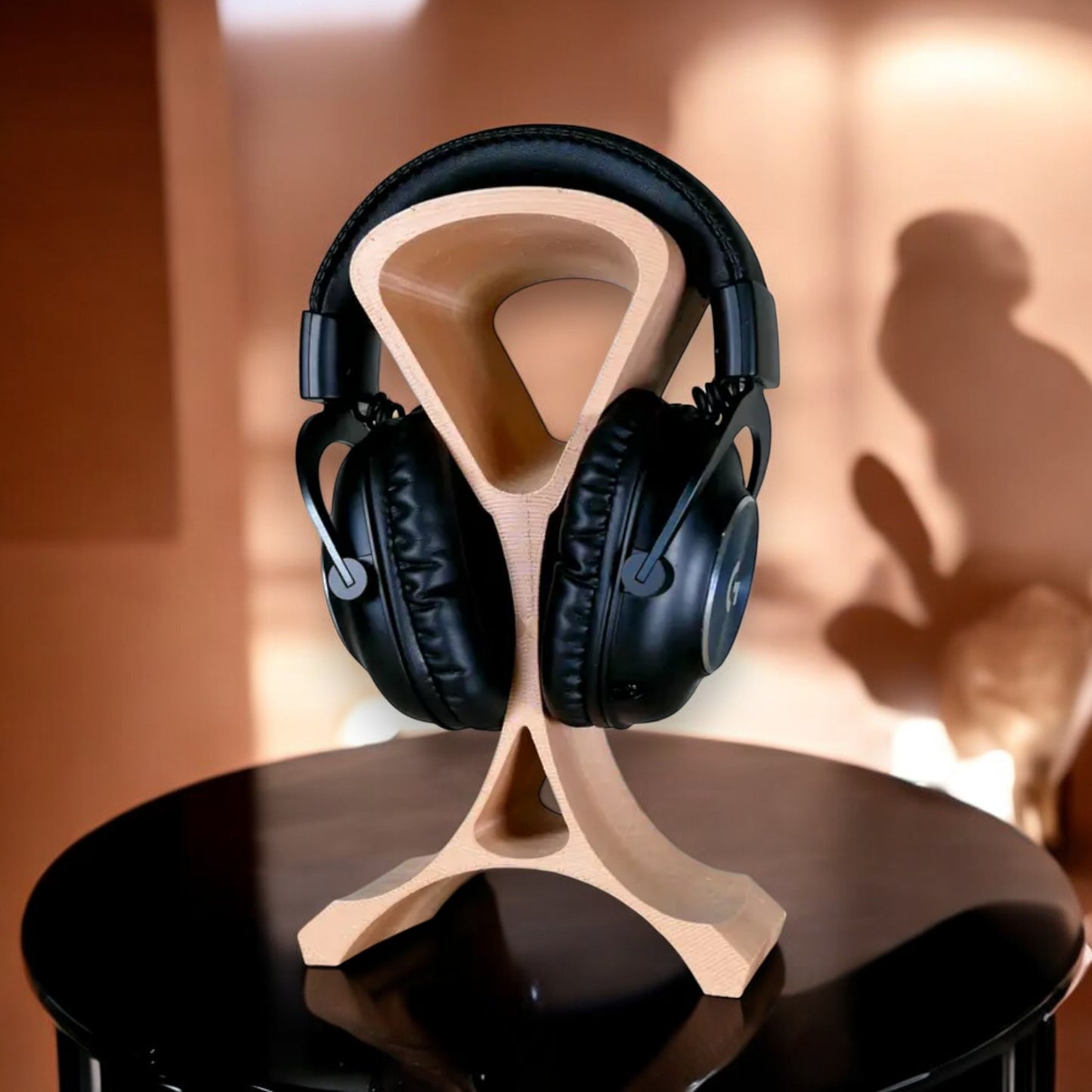 stylish 3d printed headphone stand  modern & durable headset holder