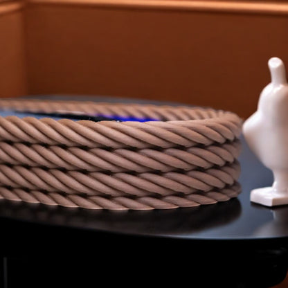 Rope Weave Tray Detailed 3D Printed Organizer for Office Use Stylish Storage Solution