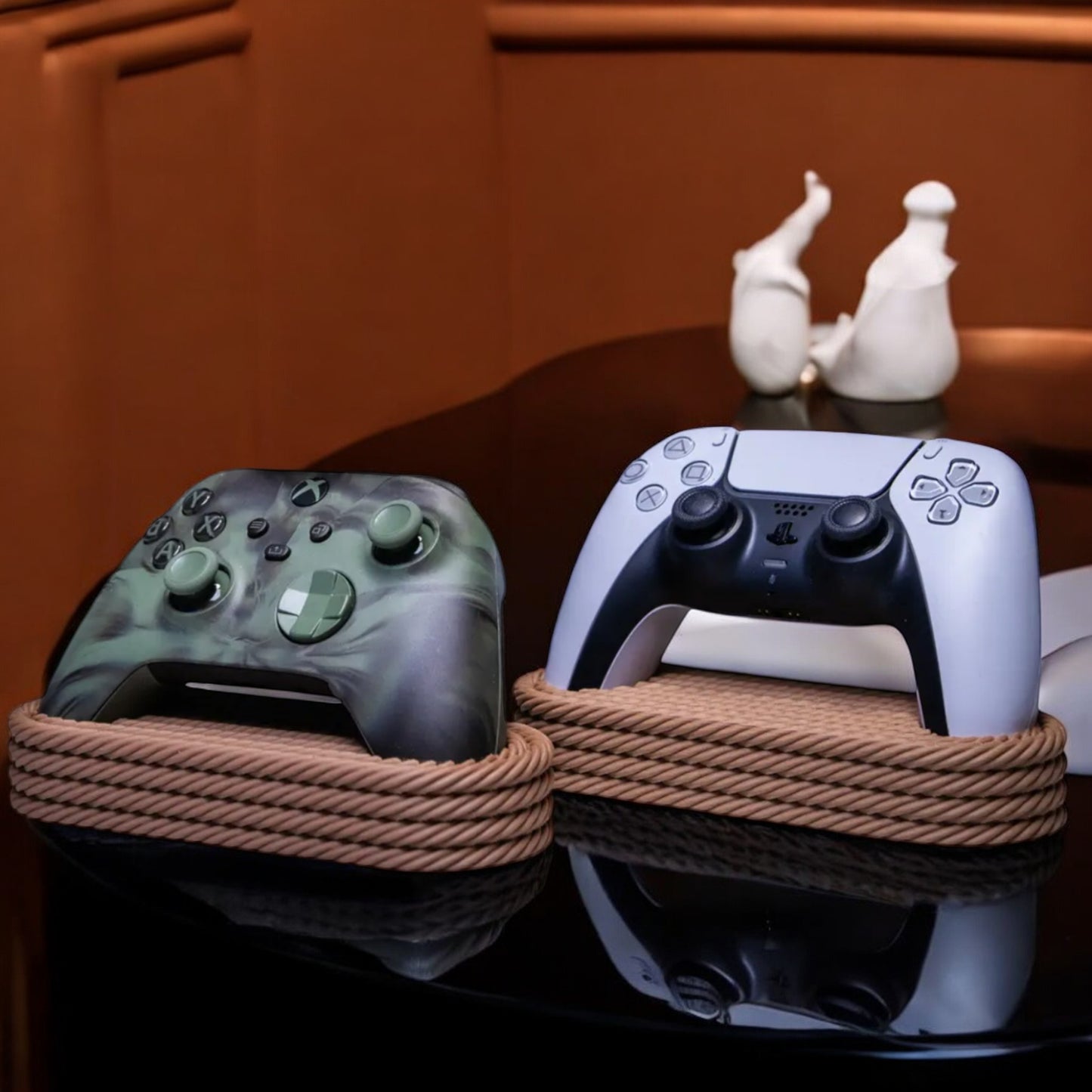 rope controller stand 3d printed for ps5 & xbox controllers durable & organized gaming accessory