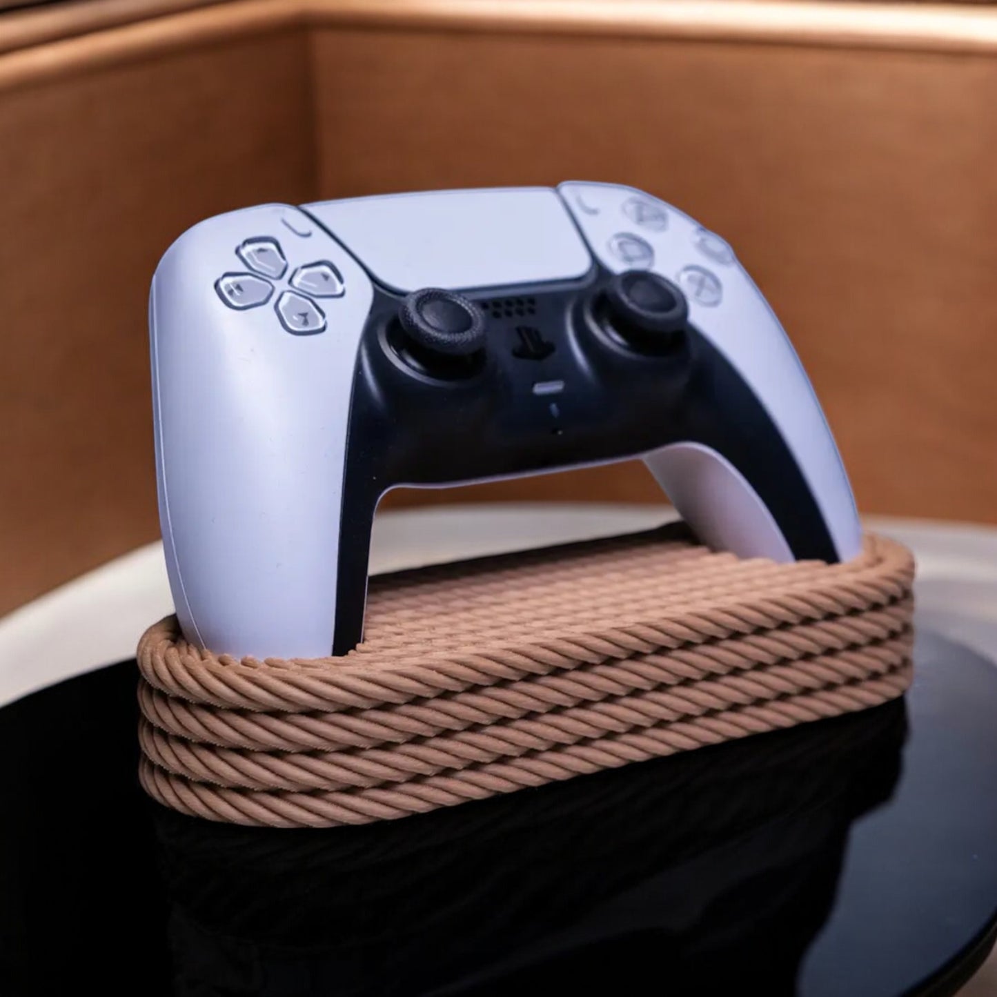 rope controller stand 3d printed for ps5 & xbox controllers durable & organized gaming accessory