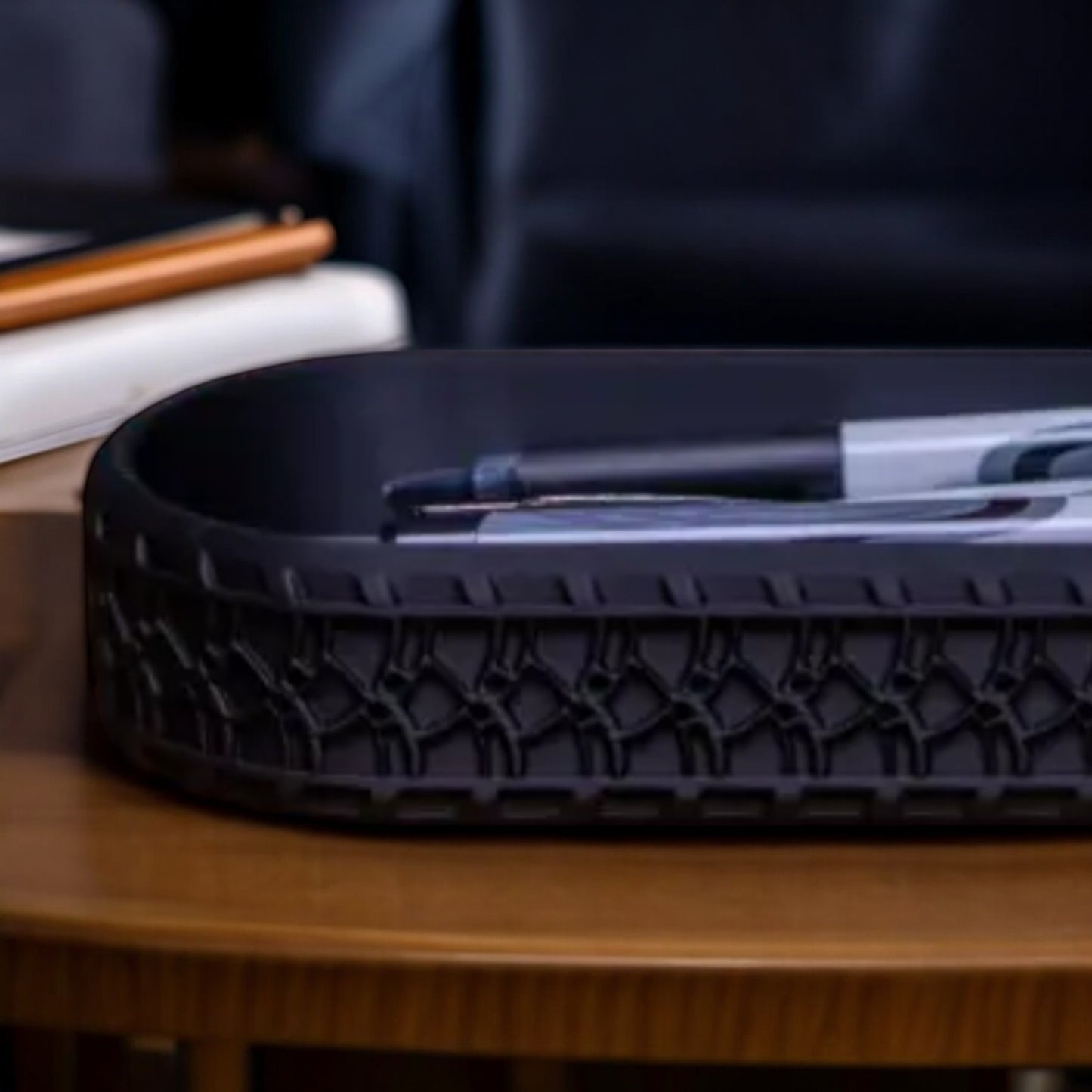 tire tray desk organizer 3d printed desktop storage with realistic tire design office & home